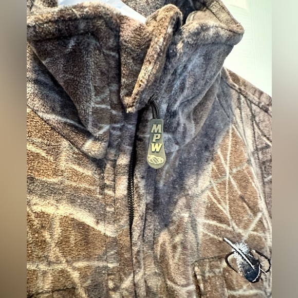 Mack’s Prairie Wings MPW Duck Hunting Camo Fleece Pullover NWT XL Tall - Picture 5 of 15